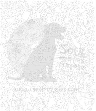 Golf Difficult - Blank laser cut keyline - Landscape, Rect - 193 Pieces whimsical wood jigsaw puzzle.